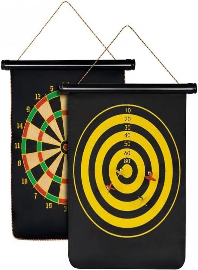 CERT Magnetic Dart Board Game for Kids Double Sided Magnetic Dart Board with Darts, Target Shooting Game for Kids & Adults, Indoor & Outdoor Game Toys - Multi - Image 2